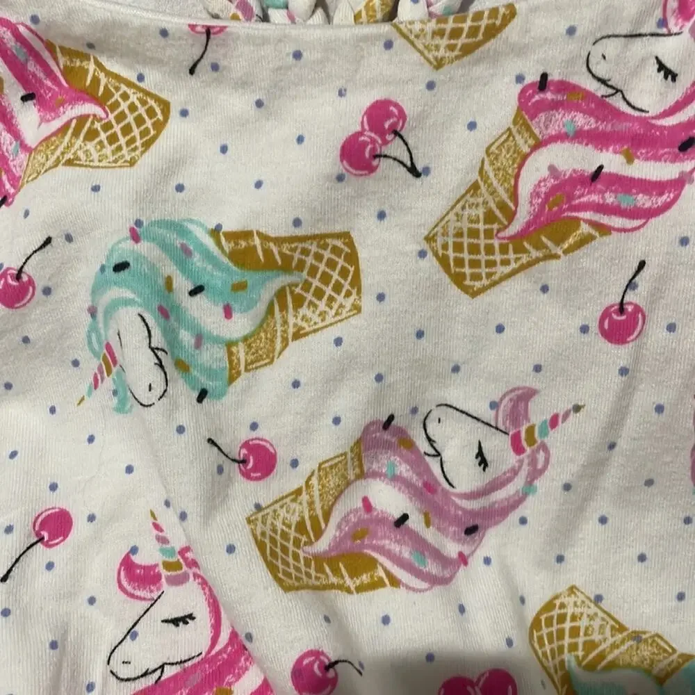 Tommy Bahama 6 unicorn ice cream cone braided tank dress lined worn once euc